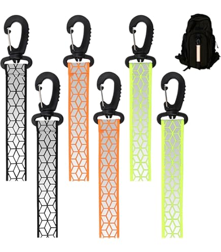 6 Pezzi Catarifrangenti Magnetici Gialli - Riflettori Di Sicurezza A Clip Con Forti Magneti, Per Zaino, Giacca, Bicicletta, Jogging E Passeggiate Notturne, PVC Resistente E Flessibile, 15 X 5 Cm
