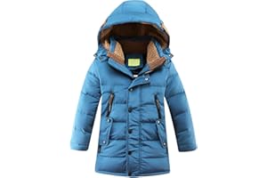 amropi Bambini Ragazzi Inverno Cappotto Piumino Capispalla con Cappuccio Giacca per 5-12 Anni