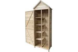 Gardiun KNH1099 Capannone Armadio Legno Esterno Candy, Multicolore, 65 X 11 X 185 Cm