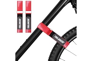 Trilancer Adjustable Bike Rack Straps 2 Pack – 66x3.8cm Wheel Stabilizer Straps with Hook and Loop Fastening and Anti-Slip Coating – for Car Bike Racks, Wall Mounts, Transport and Storage