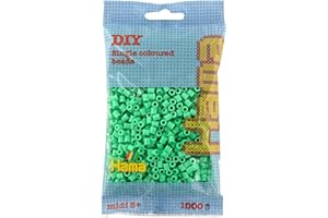 Hama-207-11 Perline, Colore Verde, 1000 PCS, 207-11