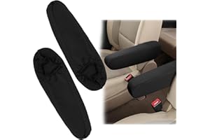 ANRBB Lot de 2 Housses d'Accoudoir de Voiture pour Sièges Avant, Universelles Housse D'Accoudoir en élastiques et Résistantes aux Rayures, Lavables et Durables, Compatibles avec MPV, SUV, et Van