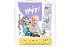bella baby Happy Podkładki do przewijania: podkładki do przewijania dla niemowląt w podróży 60 x 60 cm w dwupaku (2 x 30 sztuk) - wodoodporne i higieniczne