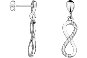 SOFIA MILANI - Orecchini da Donna in Argento 925 - con Pietra Zircone - Orecchini Pendenti ad Infinito - 20473