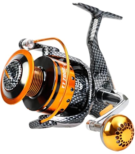 HAUT TON Dolphin Advance Spinning Reel - 5.2:1 Gear Ratio, 22LB Drag, Saltwater & Freshwater Fishing