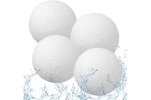 QKEINV 4pcs Scum Absorbing Ball for Hot Tub Scum and Pool, Pool Cleaner Scum Balls, Scum Eliminating Ball, Reusable Scum Balls Scum Eliminating for Swimming Pools, Bathtubs, Spas Cleaning
