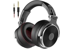 OneOdio Pro 50 Cuffie Professionali da Studio Con Shareport e Microfono, Jack da 3,5 mm e 6,35 mm, Per Registrazione, Mixaggio, Monitoraggio, Creatori, DJ, Chitarra, Podcast