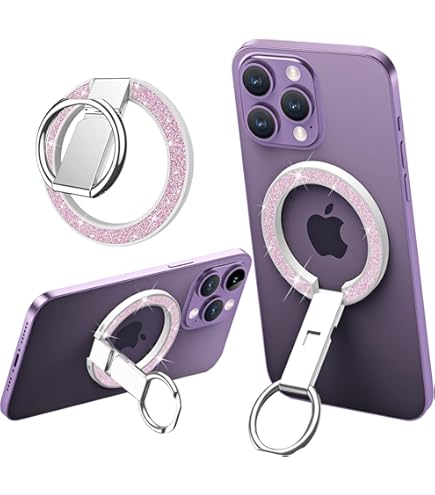 Supporto Magnetico Per Telefono Con Anello Regolabile - Compatibile MagSafe, IPhone, Galaxy, Bianco - Foto 7