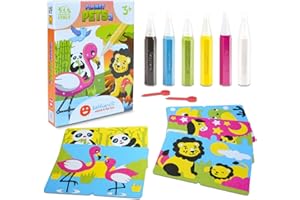 Sabbiarelli Sand-it For Fun - Kit Pianeta Cuccioli 2, Set Lavoretti Creativi, Colorare con la Sabbia, Gioco 2 in 1 Educativo e Associativo, Attività Manuale, Idea Regalo Compleanno o Natale Bambini 3+