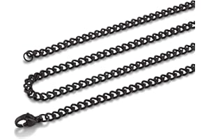 Akitsune Fibra łańcuszek 70 cm długości 6 mm szerokości | łańcuszek na szyję dla kobiet i mężczyzn, stal nierdzewna, karabińczyk, łańcuszek męski, pudełko Rolo, srebrny, złoty, czarny, Stal nierdzewna