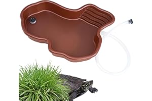 Quzente Schildkrötenbecken - Großes Schildkröten-Badebecken | Schildkröten-Badeschale für Nahrung und Wasser, Reptilien-Badebecken für Schlange, Bartagamen, Schildkröte, Gecko