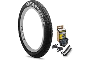 Eastern Bikes Curb Monkey - Neumático de 20 x 2,4 Pulgadas, con o sin Tubo, Logotipo Plateado o Amarillo Viene con Herramientas de Palanca de llanta