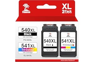 Palmtree 540XL 541XL Multipack Compatible con Tinta Canon 540 541 XL para Canon PIXMA MG3650 MG3650s MG3600 MG4200 TS5150 TS5151 TS5100 MX535 MX475 MX395 Tinta Impresora PG540 CL541 Color Negro