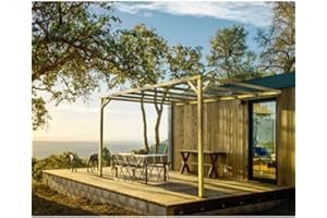 Pérgola Adosada de madera maciza Modelo Toledo Maderland 300x250 cm