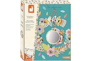 Janod - Porte-bijoux en Bois à Décorer - Les Ateliers du Calme - Kit Loisir Créatif Enfant - Apprentissage Motricité Fine et Créativité - Dès 7 ans, J07923
