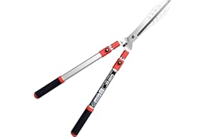 gonicc Cizallas Para Setos Telescópicas Manuales 84-117CM,Hoja de Acero SK-5,Mango Ergonómico,Longitud Extensible de 6 Partes,Setos y Arbustos Fáciles de Recortar,Cizallas para Setos Profesionales
