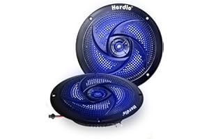 Herdio Altoparlanti Marini, Casse Audio Impermeabili 6.5 pollici，Altoparlante marino da 240W con luce LED, adatto per escursioni fuoristrada estive, barche, auto e golf cart，1 Coppia, Nero