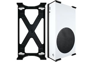 Q-View Support mural pour Xbox Series S – Fixation sécurisée sous le bureau – Design signature X – Vis et fixations incluses – Fabriqué au Royaume-Uni – Plastique – Noir