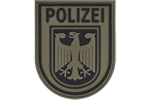 RescPol Rubberpatch Bundespolizei - steingrau/oliv