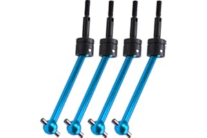 4Pcs Vgoohobby Aluminum CVD Drive Shaft Joint CVD Driveshaft Compatible with Tamiya TT02B TT-02B DT02 DT03 DF02 1/10 RC Car (Blue)