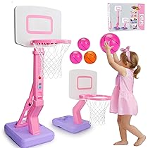 VidaXL Canasta De Baloncesto Infantil Con Altura Ajustable (90-115 Cm), Base Estable, Pelota Incluida, Para Interior Y Exterior