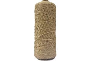 ATLIBERSWO Corda di iuta da 400 m × 1 mm, cordino, corda di canapa, realizzata in fibre naturali, la sua proprietà resistente allo strappo lo rende ideale per la decorazione del giardino e l'imballaggio