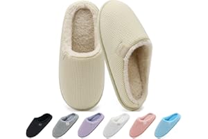 ONCAI Pantofole da Donna con Memory Foam Calde Pelliccia Sintetica Cotone Invernali Ciabatte Antiscivolo Suola di Gomma EU Taglia 36-43