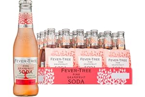 FEVER-TREE Fever Tree Pink Grapefruit Soda con Aromi Naturali, Ingredienti di Origine Naturale, Pompelmo Rosa, Note Fresche e Floreali, 4x 200ml