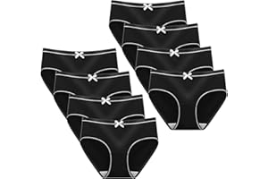 AYBUY Teen Girls Knickers, Soft Underwear Comfy Briefs Underpants Essential Elastic Panties, Plain Knicker for Age 8-18 Girls and Women