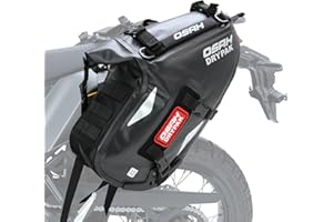 Greanthour Bolsas de sillín para Motocicleta Impermeables y duraderas Equipaje de Viaje seco, alforjas antivibración Bolsas de sillín traseras de Gran Capacidad 24L,1 par