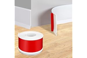 MEYUXG Miękka listwa przypodłogowa z PCW, samoprzylepna, biała, 5 cm x 10 m, listwa wykończeniowa, samoprzylepna, listwa przejściowa, elastyczna listwa do kuchni, łazienki i salonu