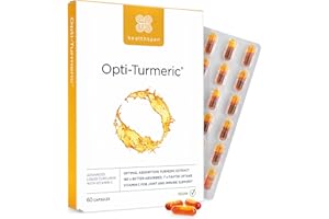Healthspan Opti-Turmeric | High Strength 500mg Liquid Curcumin | Supports Cartilage Formation | Immune Health | 185 Times Better Absorbed & 7 Times Faster Acting Than Standard Turmeric (60 Capsules)