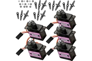 AZDelivery 5x MG90S Servo Micro Servo Moteur Engrenage Servo Haute Vitesse pour Hélicoptère RC Smart Robot Voiture Avion Bateau Compatible avec Arduino incluant Un E-Book!