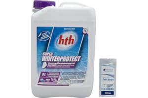 HEXAGON PISCINE ET SPA HTH Super WINTERPROTECT Liquide - 3L | Hivernage - Ultra Concentré - Non moussant + 10 Tests HPS OFFERTS 6 en 1