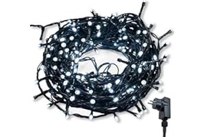 WISD Guirlande Lumineuse 33M, 300 LED Blanc - Guirlande Lumineuse Sapin de Noël Avec Fonctions de Minuterie et Prise - Intérieure Extérieure Décoration pour Noël, Chambre, Jardin, Christmas