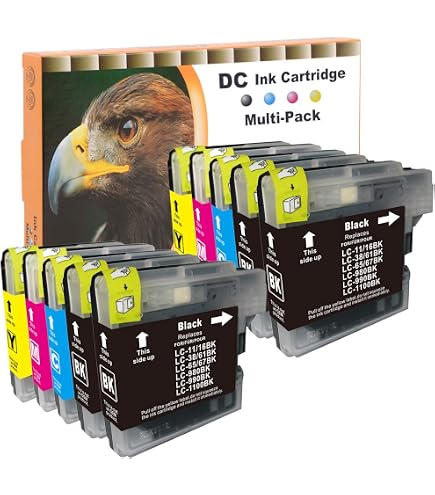 Lot De 6 Cartouches D'encre Compatibles Brother LC970/LC1000 - Cyan, Magenta, Jaune - Rendement Environ 700 Pages