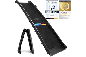 all Pets United® Rampa Plegable para Perros y Gatos Rampa de Entrada para el Maletero del Coche Escaleras para Mascotas 156 x 40 cm para Animales Grandes y pequeños