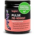 LEGION Pulse Pre Workout Supplement - All Natural Nitric Oxide Preworkout Drink to Boost Energy, Creatine Free, Naturally Sweetened, Beta Alanine, Citrulline, Alpha GPC (Grape)
