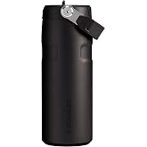 Stanley IceFlow&trade; Aerolight&trade; Flip Straw 2.0 Pipetli Su Şişesi, Siyah 2.0, 0.47 Litre