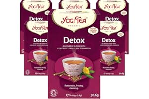 Yogi Tea, Detox Dandelion Burdock Root, Organic Herbal Tea, Naturally Caffeine Free, Blend of Liquorice, Dandelion and Cinnamon, 6 Packs x 17 Tea Bags (102 Teabags Total)