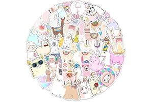 LYUNMU Alpaka Aufkleber Lustige Internet-Pop-Tier Sticker Set 100 Stücke Lama Deko für Auto Laptop Skateboard Fahrrad Moped Motorrad Fahrrad Computer,Geeignet für Erwachsene Kinder