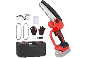 HONEYHOUSE Mini akumulatorowa piła łańcuchowa do akumulatora Milwaukee M18, mini piła łańcuchowa 18 V, bezprzewodowa, przenośna, jednoręczna piła łańcuchowa, do prac ogrodowych, cięcia drewna i przycinania (bez