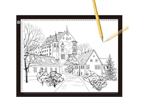 Supfine A3 LED Licht Pad Einstellbare Helligkeit LED Leuchttisch mit USB Kabel, Acryl-LED-Lightpad für Diamond Painting, Designen und Zeichnen Skizzieren (A3 mit integrierter cm-Verteilung)