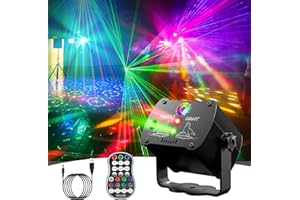 Jagdag Disco Party Lights, Sound Activation DJ Party Strobe Lights Stage Effects Exceptional for Home Birthday Wedding and Karaoke Parties Indoor Projector - 90 Patterns with Remote Control