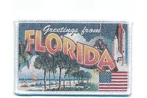HEGIBAER 0747 B Florida Retro Nostalgia Patch USA Elegant Sew-On / Iron-On Patch 90 x 58 mm