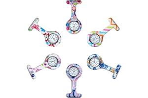 Avaner 5/6 Pcs Montre Infirmiere Silicone Dessin Infirmiere Anime Montre Enfant a Quartz Montre Broche pour Femme Fille