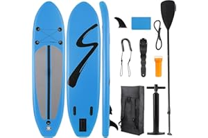 TLSUNNY Tavola Sup Gonfiabile Adulti, 305 x 76 x 15 cm - Stand Up Paddle Board Gonfiabile con Grande Stabilità per Tutti I livelli Di Abilità, Per Yoga Touring Pesca, 200 kg