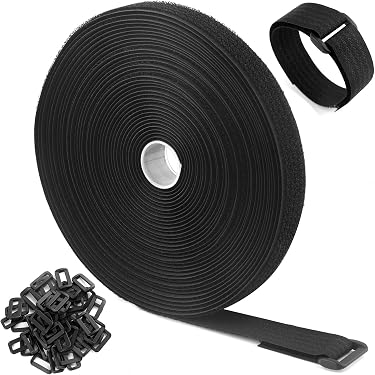 500 Stück Twist-Kabelbinder Aus Kunststoff | 12,7 Cm, Schwarz & Weiß | Wiederverwendbar Mit Metalldraht