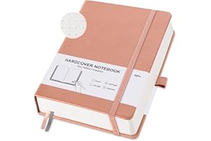GOSIRM Notizbuch Din A5 Dotted Journal Notebook, Hardcover Notizbücher Gepunktet mit 320 Seiten, 100 g/m² Tintenfestes Dickes Papier, Dot Tagebuch für Fraue, Schule/Büro, Schreiben, 14,8 x 21,3 cm Rosa