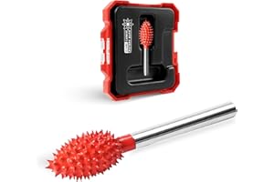 EZARC Rotary Burr for Wood, 1/8" Shaft, Tungsten Carbide Die Grinder Bits, 5/16" (7,9mm) Diameter X 9/16" (14,3mm) Length, Suitable for Woodworking